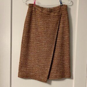 Barneys New York tweed midi skirt size 6 fall winter classic